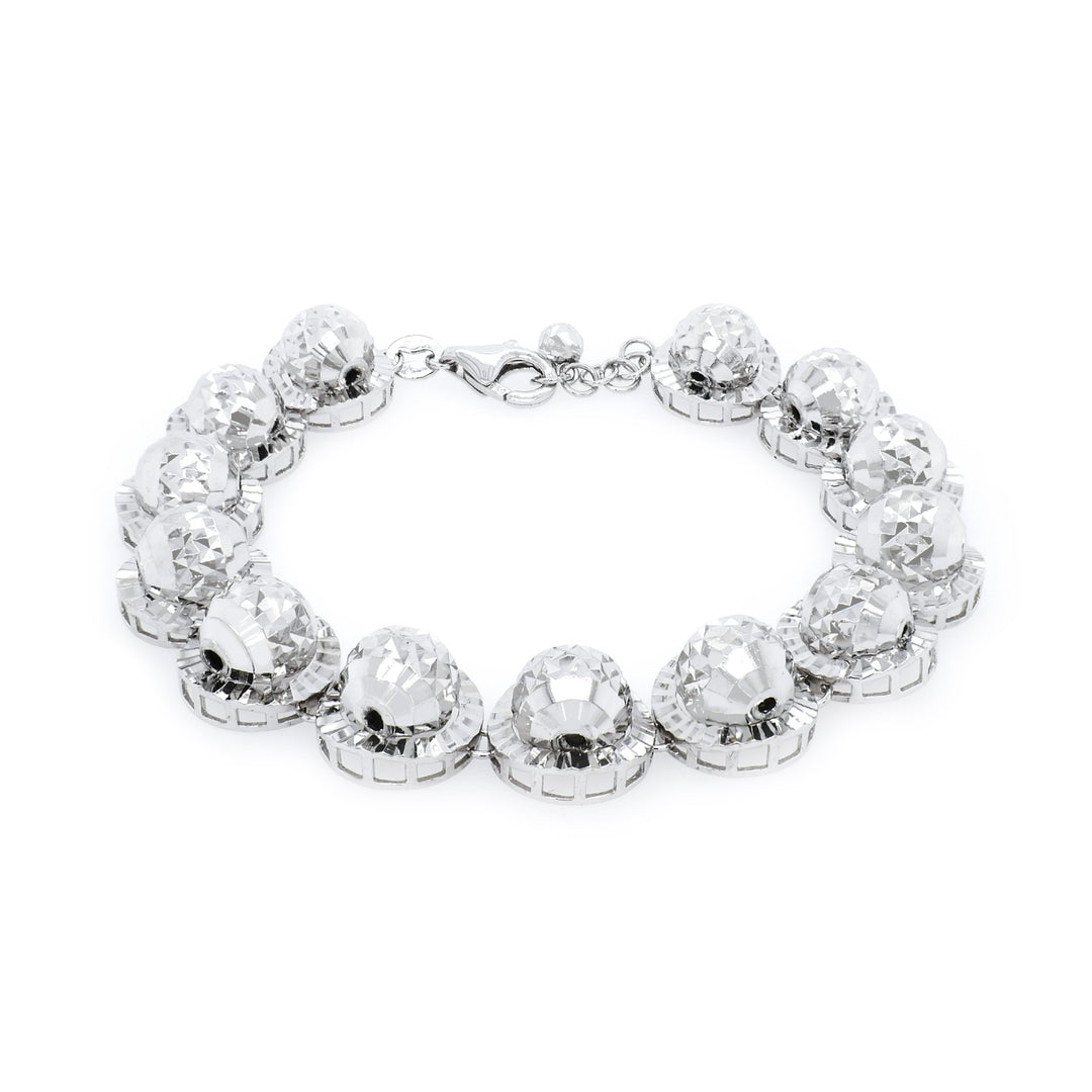 Lắc trắng bi Bảo Tín K&K Vàng kiểu Ý 750 - Bảo Tín K&K