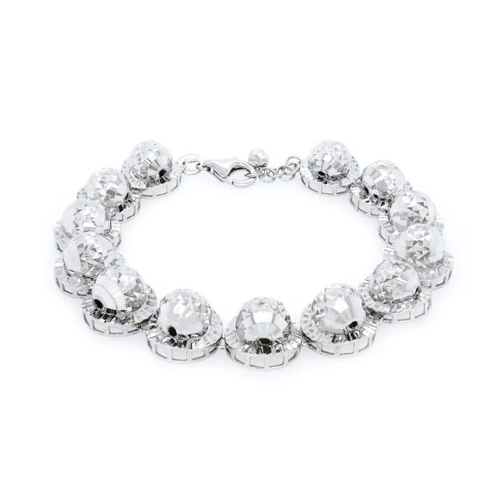 Lắc trắng bi Bảo Tín K&K Vàng kiểu Ý 750 - Bảo Tín K&K