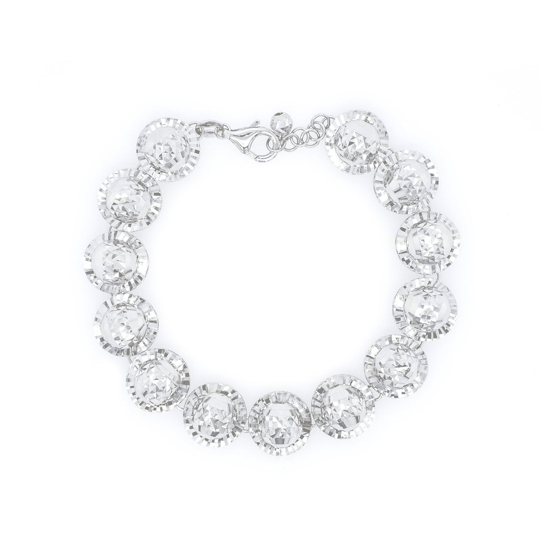 Lắc trắng bi Bảo Tín K&K Vàng kiểu Ý 750 - Bảo Tín K&K