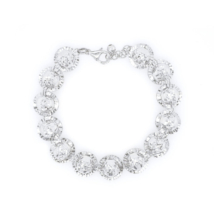 Lắc trắng bi Bảo Tín K&K Vàng kiểu Ý 750 - Bảo Tín K&K