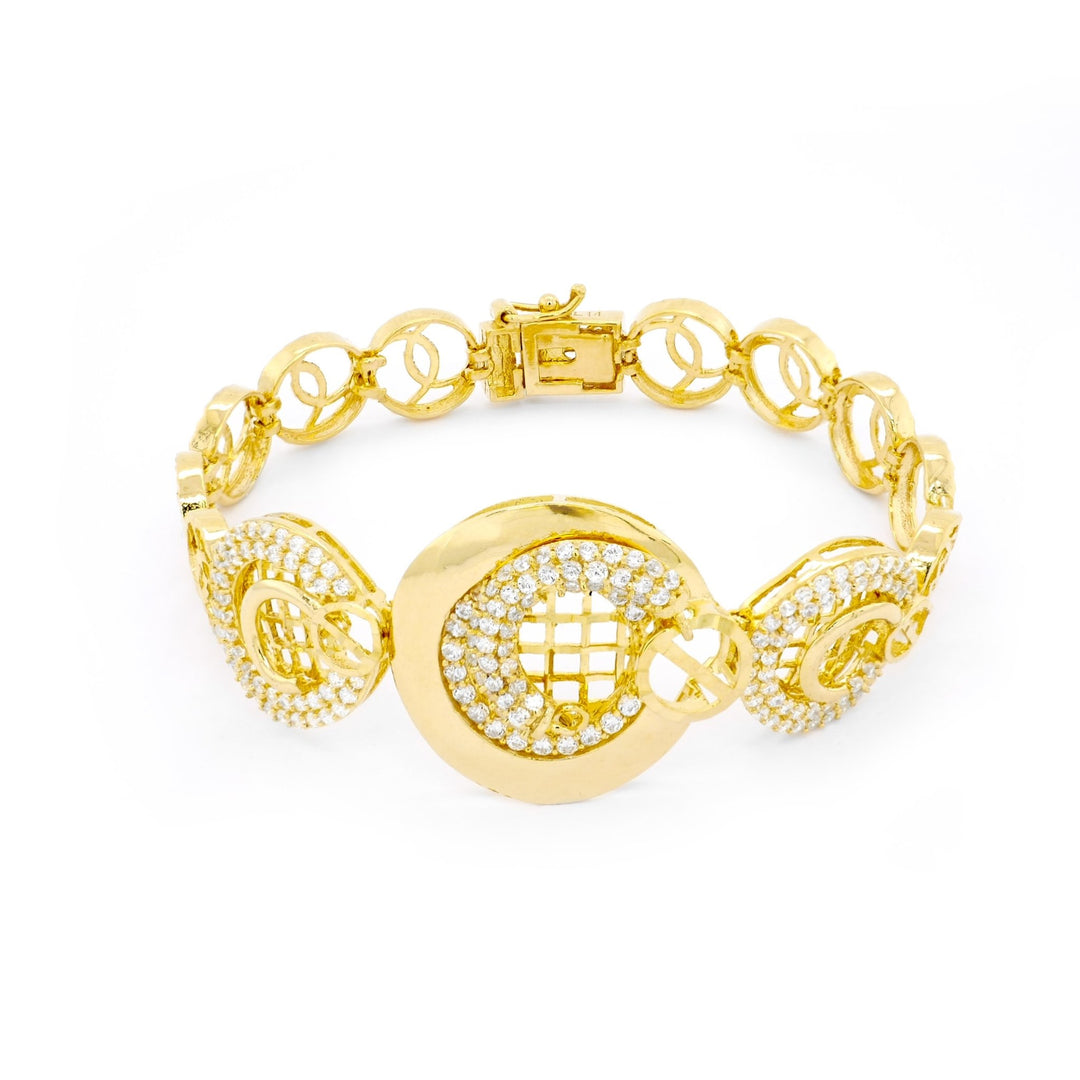 Lắc vàng chanel móc máy Bảo Tín K&K Vàng 14K đính Đá cao cấp - Bảo Tín K&K