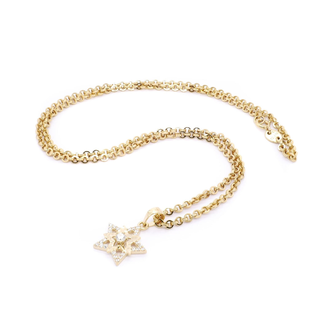 Mặt dây chuyền vàng sao tấm Bảo Tín K&K Vàng 14K đính Đá cao cấp - Bảo Tín K&K