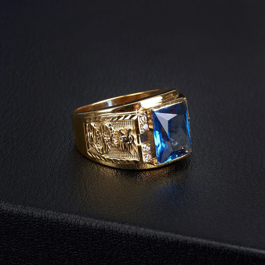 Nhẫn nam vàng rồng Bảo Tín K&K Vàng 14K đính Đá cao cấp, Đá màu