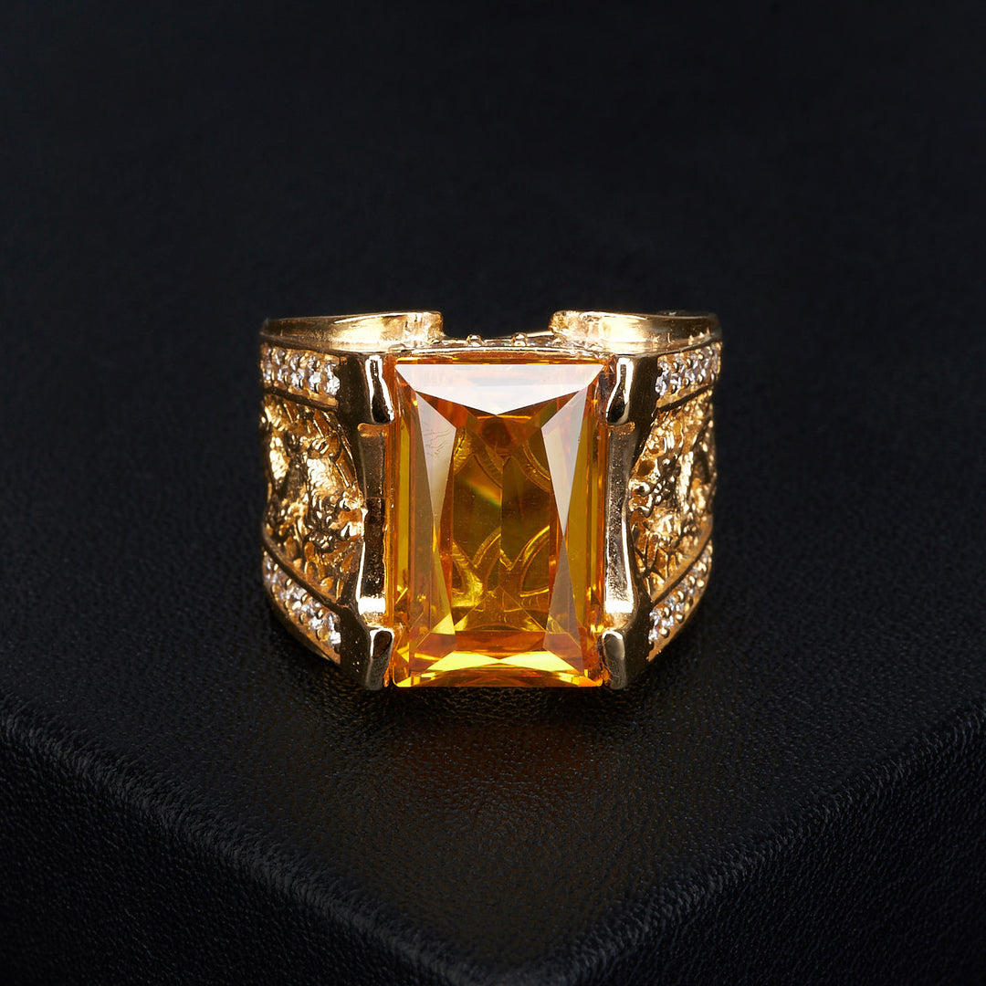 Nhẫn nam vàng rồng Bảo Tín K&K Vàng 14K đính Đá cao cấp, Đá màu