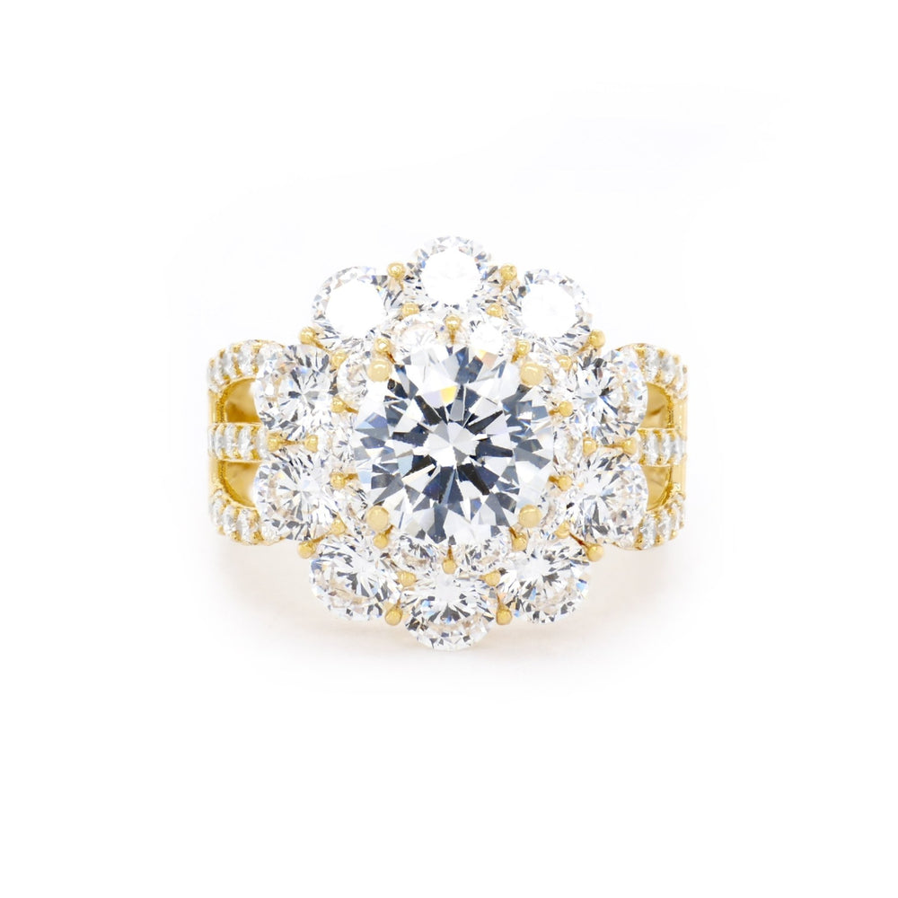 Nhẫn Hoa Bảo Tín K&K Vàng 14K Đính Đá Cao Cấp - Bảo Tín K&K