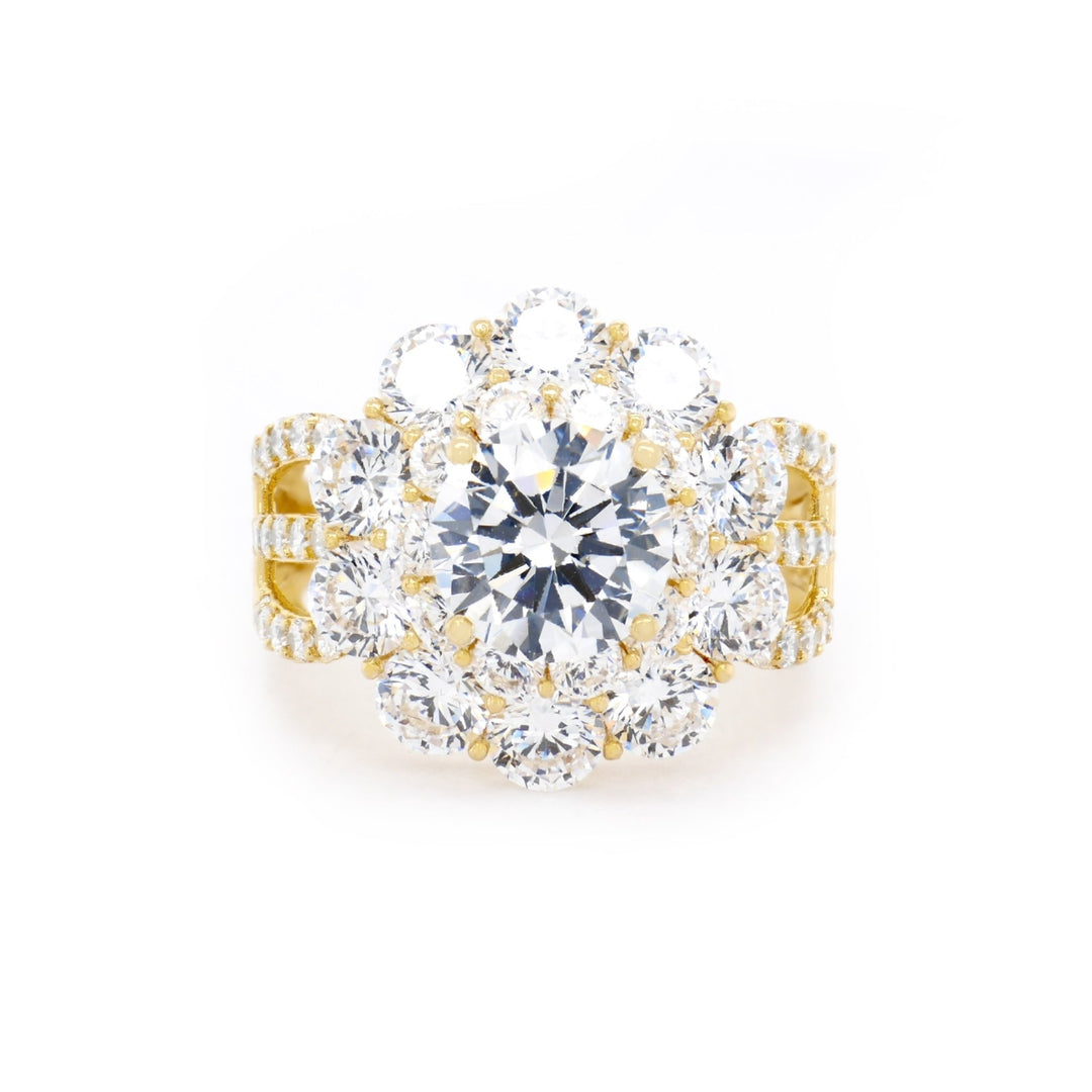 Nhẫn Hoa Bảo Tín K&K Vàng 14K Đính Đá Cao Cấp - Bảo Tín K&K