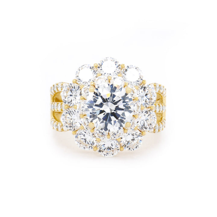 Nhẫn Hoa Bảo Tín K&K Vàng 14K Đính Đá Cao Cấp - Bảo Tín K&K