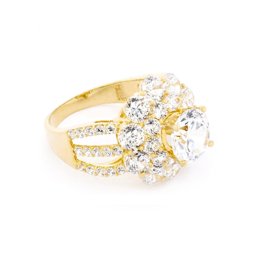 Nhẫn Hoa Bảo Tín K&K Vàng 14K Đính Đá Cao Cấp - Bảo Tín K&K