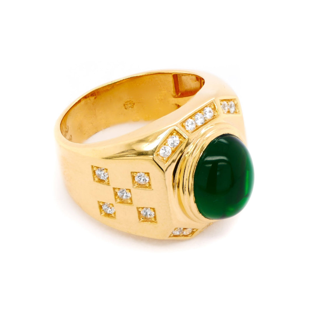 Nhẫn nam vàng Bảo Tín K&K Vàng 18K đính Đá màu - Bảo Tín K&K