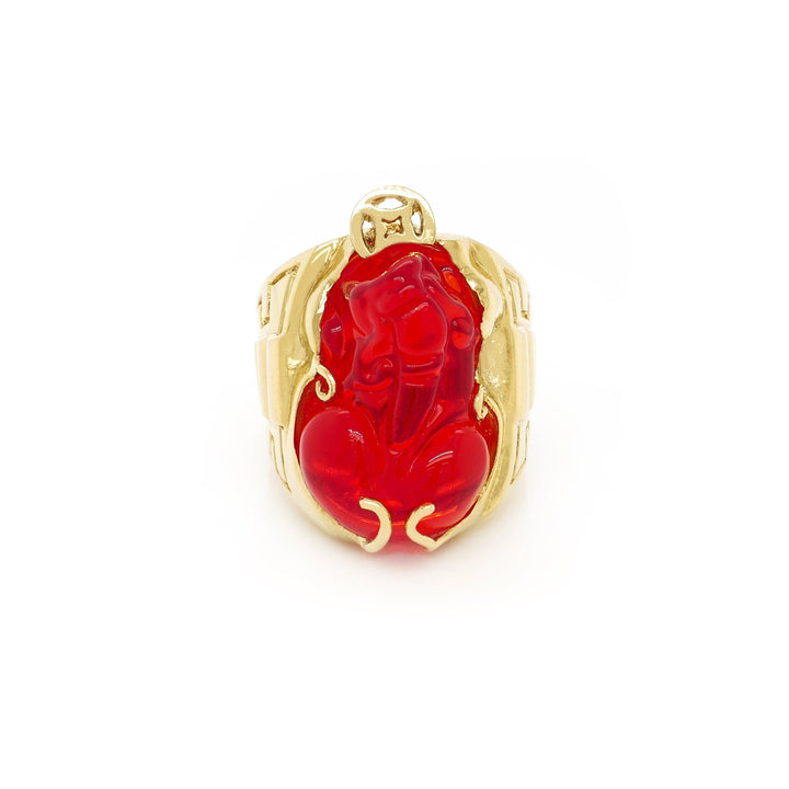 Nhẫn nam vàng tỳ hưu Bảo Tín K&K Vàng 18K đính Đá màu - Bảo Tín K&K