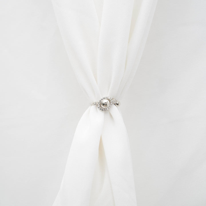 Nhẫn trắng châu móc máy ovan tấm Bảo Tín K&K Vàng kiểu Ý 750 đính Đá cao cấp - Bảo Tín K&K