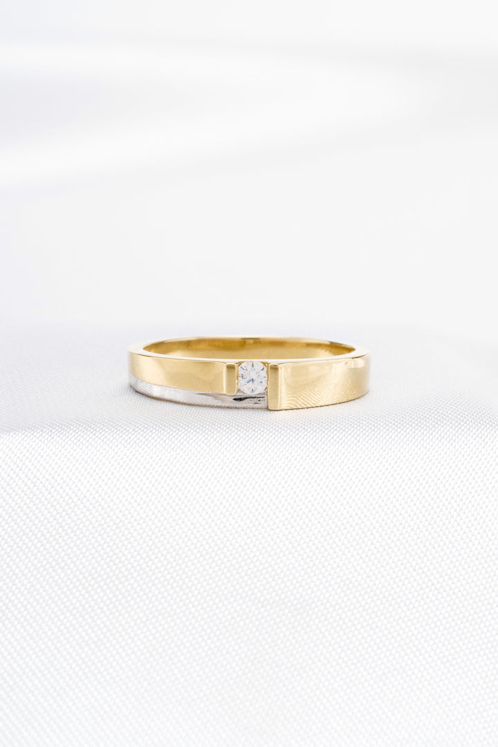 Nhẫn cưới nữ Bảo Tín K&K Vàng kiểu Ý 750 Loyal