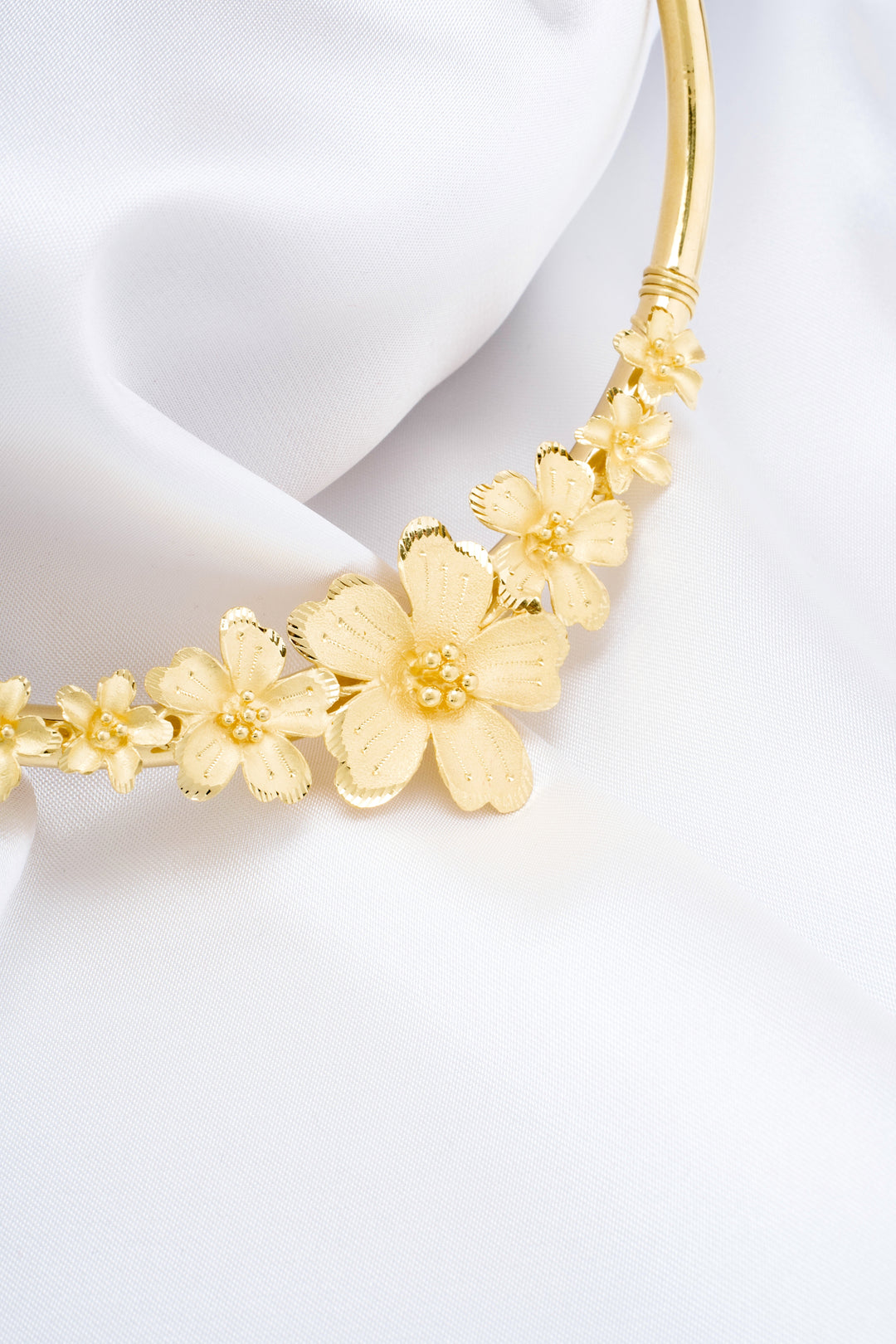 Dây chuyền vàng kiềng quấn hoa Bảo Tín K&K Vàng 23K