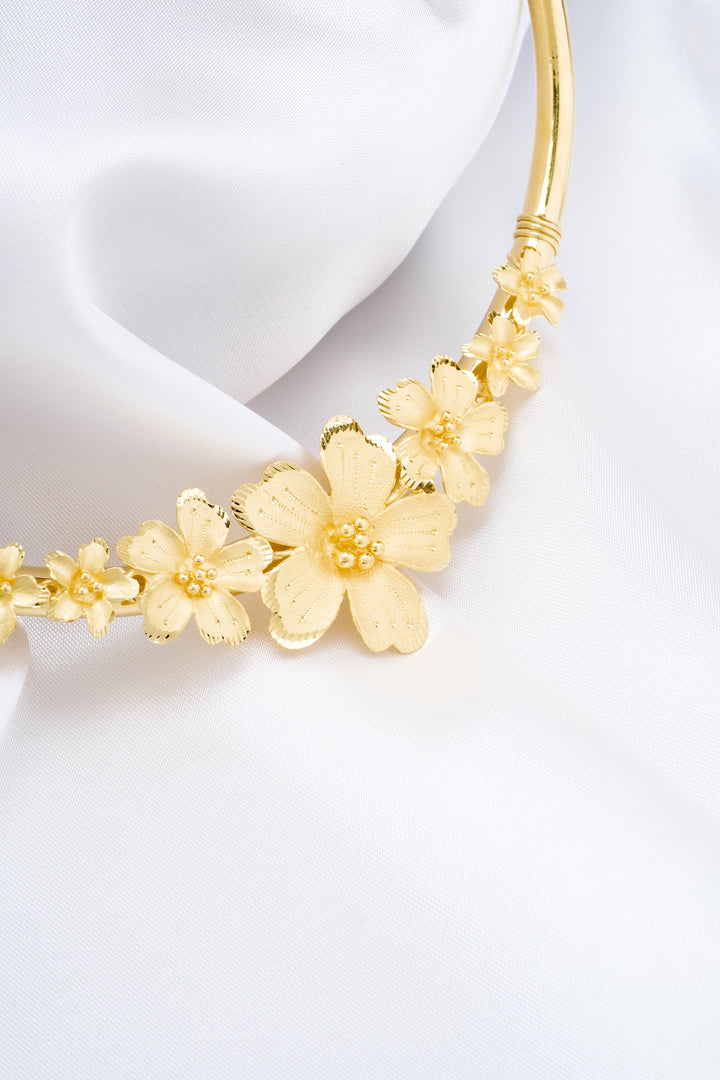 Dây chuyền vàng kiềng quấn hoa Bảo Tín K&K Vàng 23K