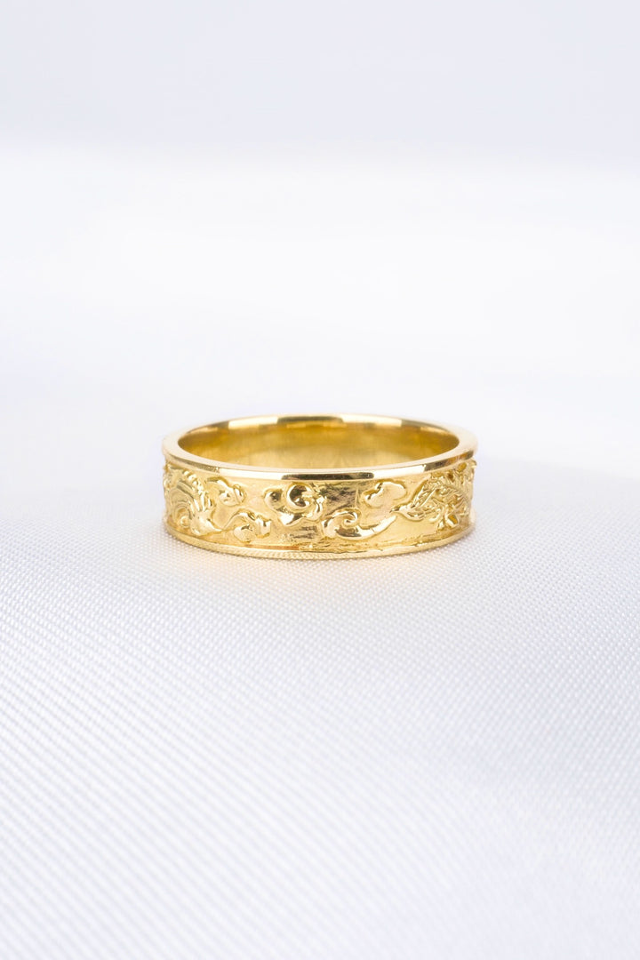 Nhẫn cưới nữ Bảo Tín K&K Vàng kiểu Ý 750 Charming