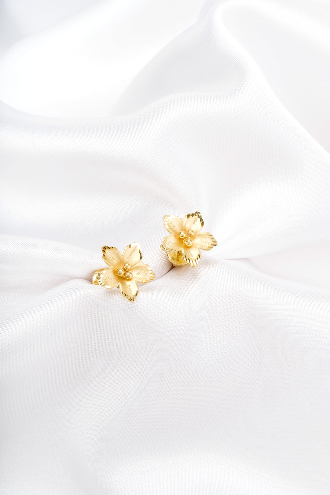 Bông tai vàng hoa xi cát Bảo Tín K&K Vàng 23K