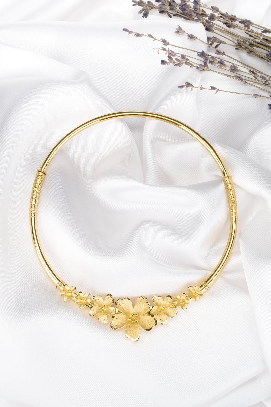 Dây chuyền vàng kiềng quấn hoa Bảo Tín K&K Vàng 23K