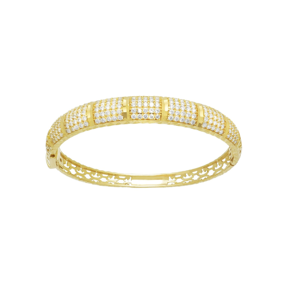 Vòng đơn vàng mo Bảo Tín K&K Vàng 14K đính Đá cao cấp - Bảo Tín K&K