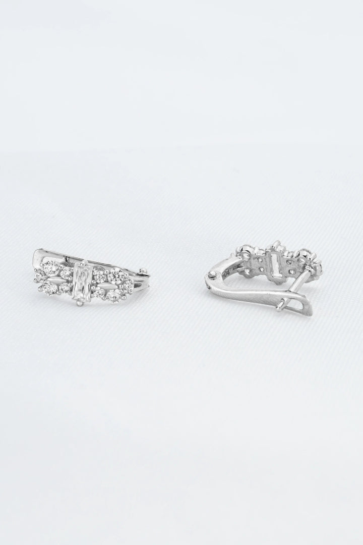 Bông Tai Bật Nơ Tấm Baget Vàng Ý 750 Bảo Tín K&K