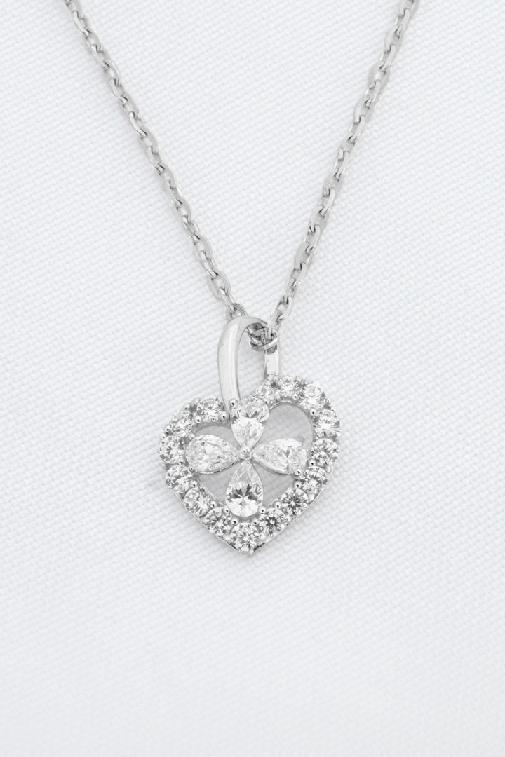 Dây Liền Mặt Trái Tim Tấm Vàng Ý 750 Bảo Tín K&K