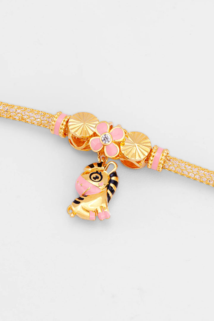 Lắc Tay Kiểu Pandora Ngựa Vằn Vàng 610 Bảo Tín K&K