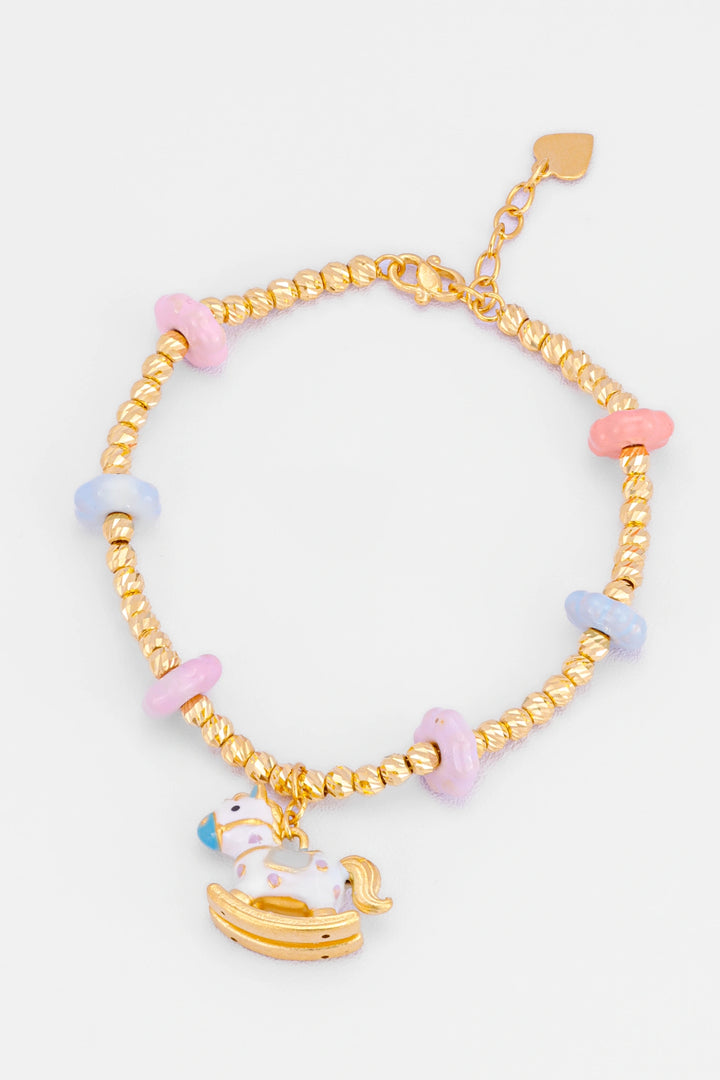 Lắc Tay Charm Con Ngựa Vàng 999 Bảo Tín K&K