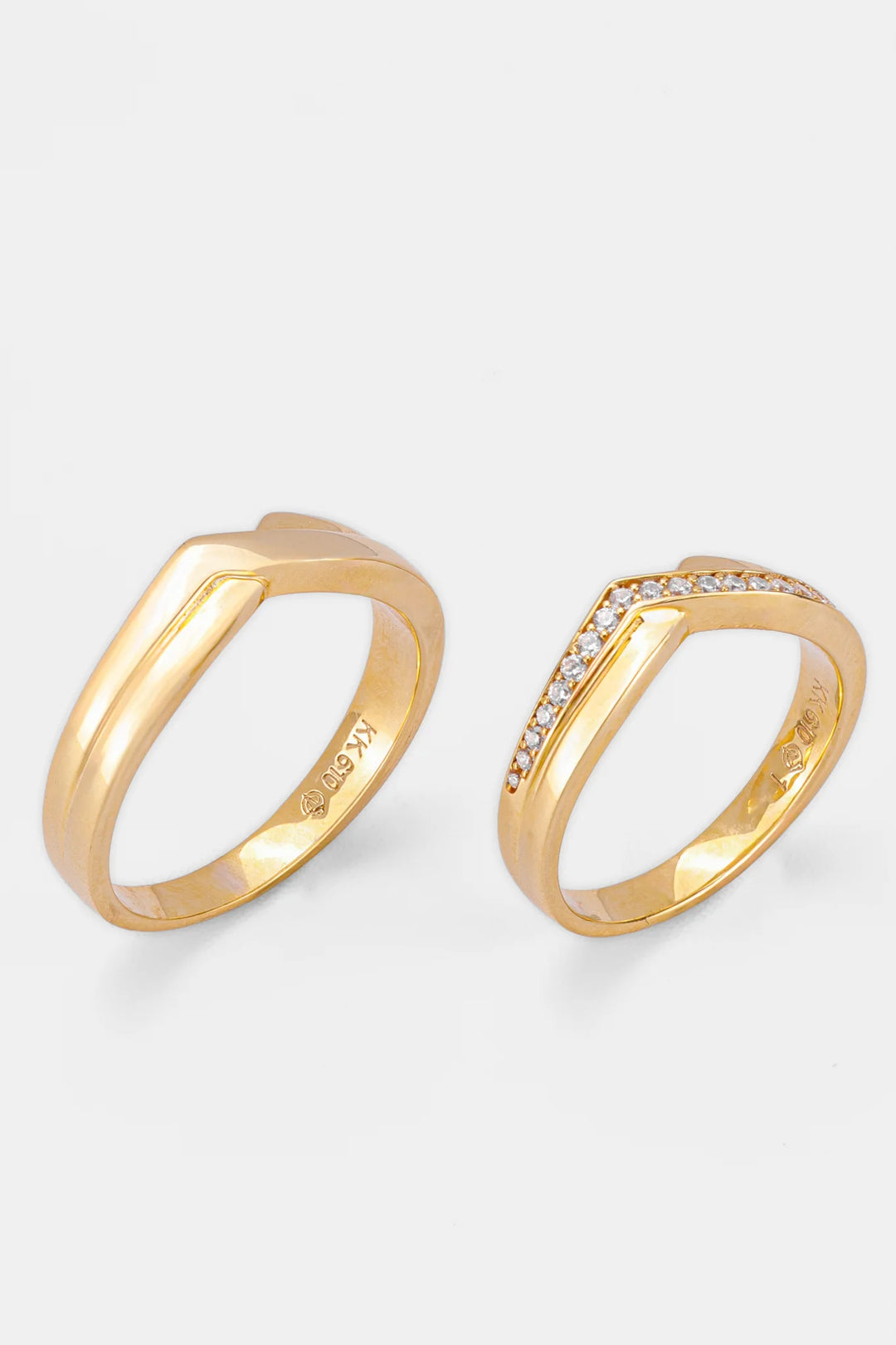 Cặp Nhẫn Cưới Vàng 610 Bảo Tín K&K